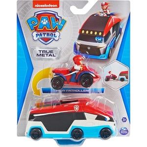 Paw Patrol True Metal PAW Patroller Team Vehicle with Ryder ATV Toy Set New